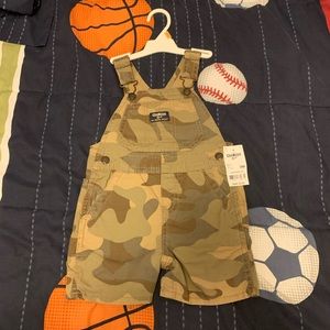 Brand New W/Tags-OshKosh B’gosh Boys Camo Shortall